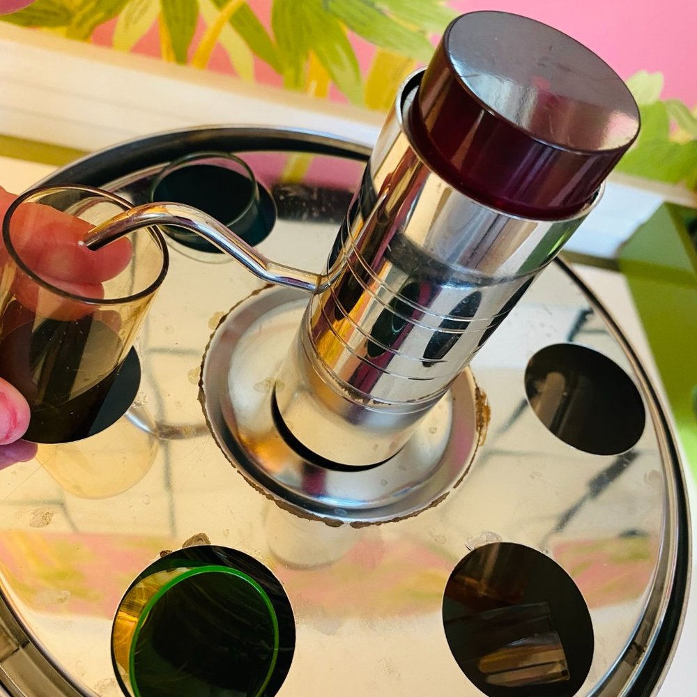 50s Retro Rare, & RAD Silver Dome Drink Dispenser - Picture 12 of 16